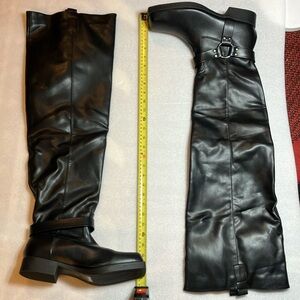 Biker moto thigh high otk harness boots. Size 11. New